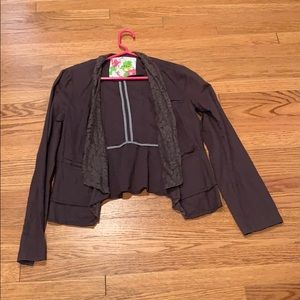 Free People lace trimmed blazer